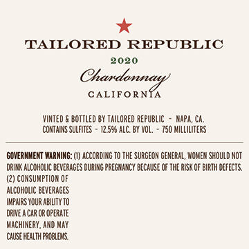 Tailored Republic 2020 Chardonnay California