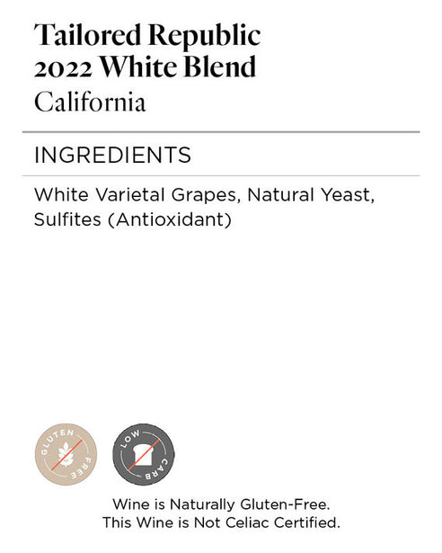 Tailored Republic 2022 White Blend, California