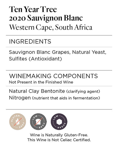 Ten Year Tree 2020 Sauvignon Blanc Western Cape, South Africa