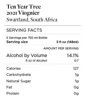 Ten Year Tree 2021 Viognier Swartland, South Africa