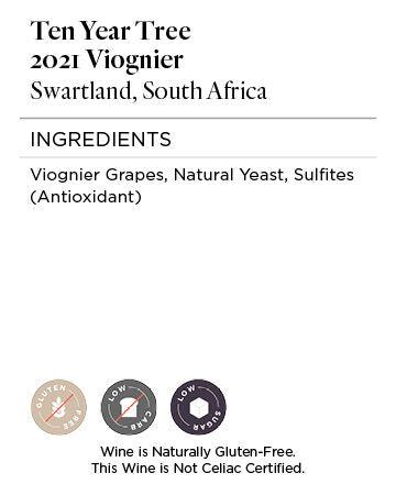 Ten Year Tree 2021 Viognier Swartland, South Africa