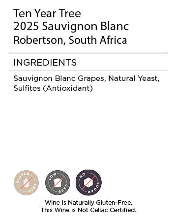 Ten Year Tree Sauvignon Blanc serving facts