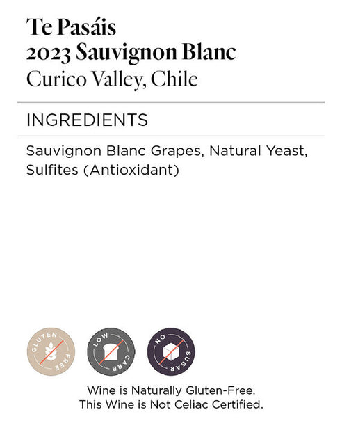 Te Pasáis 2023 Sauvignon Blanc Curico Valley, Chile