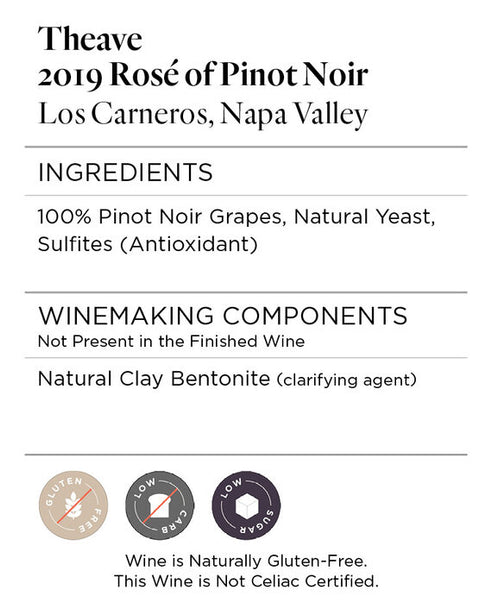 Theave 2019 Rosé of Pinot Noir Los Carneros, California