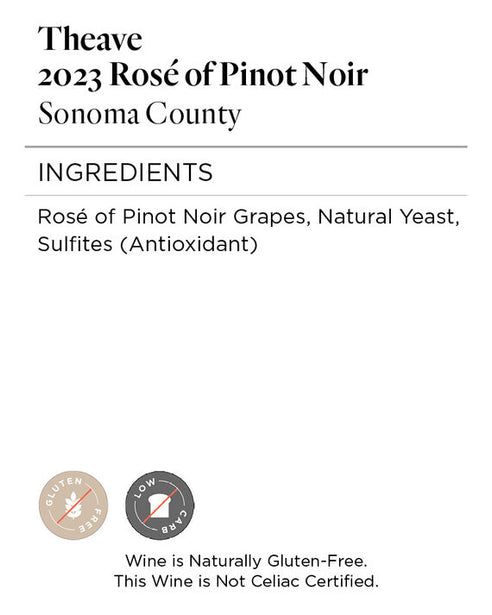 Theave 2023 Rosé of Pinot Noir Sonoma County, California