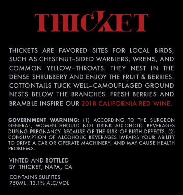 Thicket 2018 Red Blend California