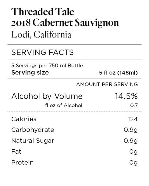 Threaded Tale 2018 Cabernet Sauvignon Lodi, California