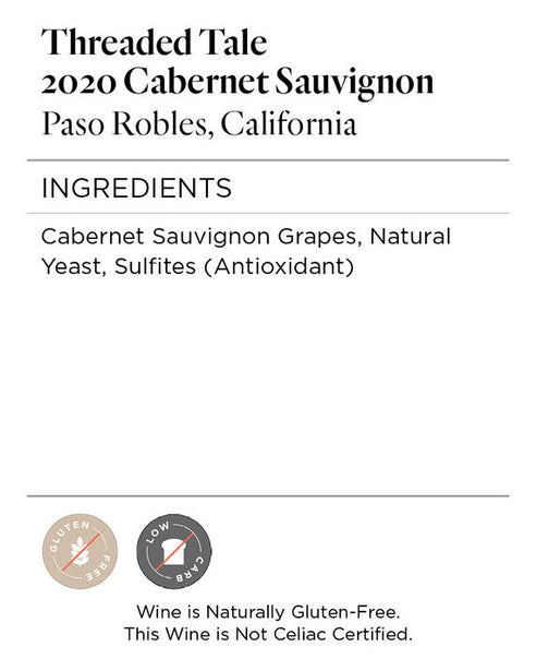 Threaded Tale 2020 Cabernet Sauvignon Paso Robles, California