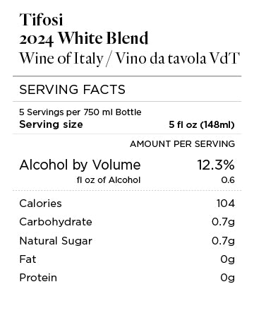 Tifosi 2024 White Blend Nutrition