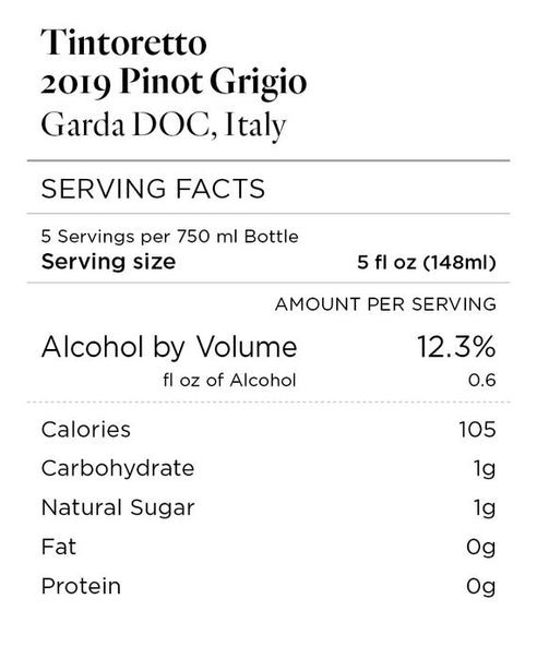 Tintoretto 2019 Pinot Grigio Garda DOC, Italy