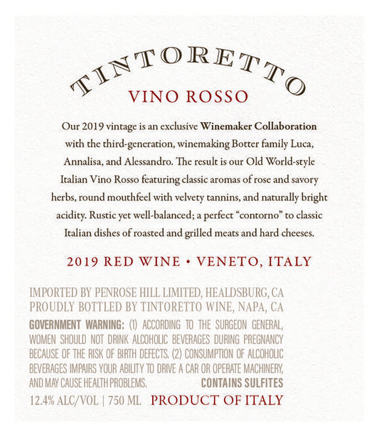 Tintoretto 2019 Vino Rosso Veneto IGT, Italy