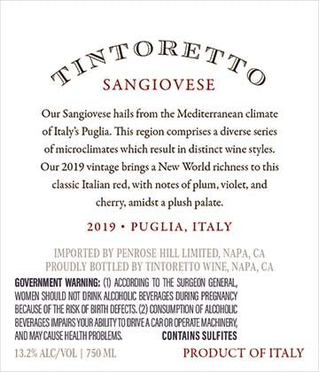 Tintoretto 2019 Sangiovese Puglia IGT, Italy