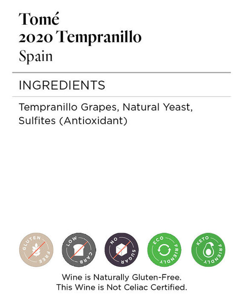 Tomé 2020 Tempranillo, Spain