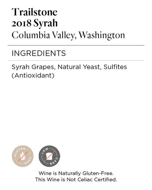 Trailstone 2018 Syrah Columbia Valley, Washington