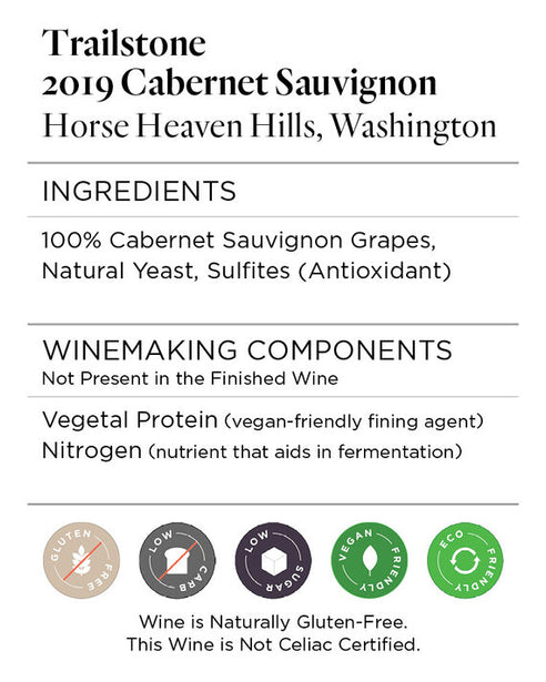 Trailstone 2019 Cabernet Sauvignon Horse Heaven Hills, Washington