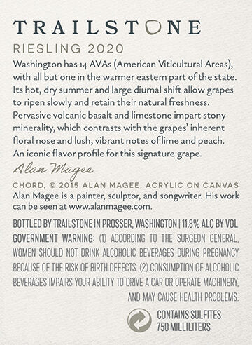 Trailstone 2020 Riesling, Washington