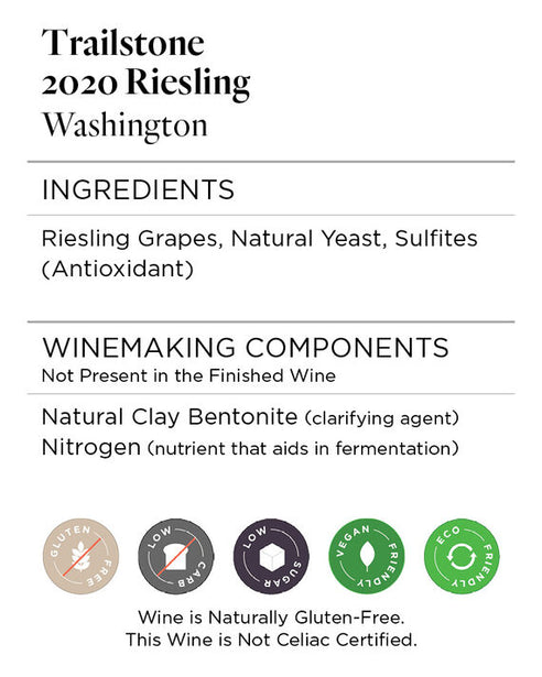 Trailstone 2020 Riesling, Washington