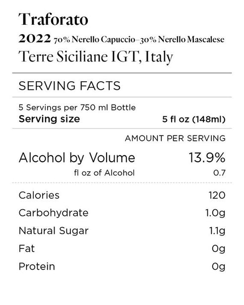 Traforato 2022 Nerello Capuccio – Nerello Mascalese Terre Siciliane IGT, Italy