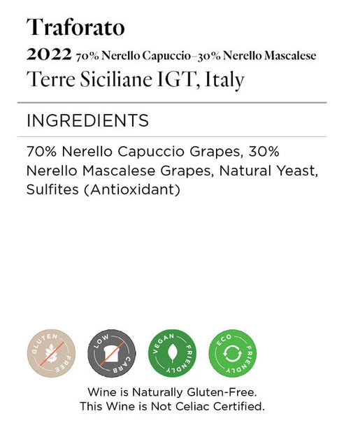 Traforato 2022 Nerello Capuccio – Nerello Mascalese Terre Siciliane IGT, Italy
