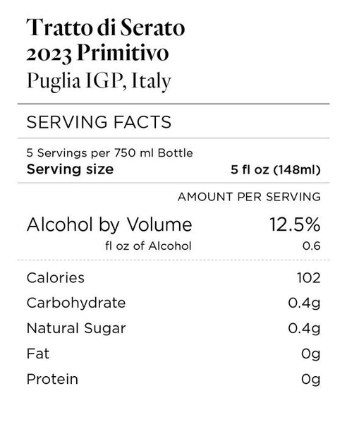 Tratto di Serato 2023 Primitivo Puglia IGP, Italy