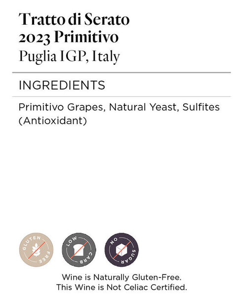 Tratto di Serato 2023 Primitivo Puglia IGP, Italy