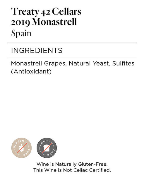 Treaty 42 Cellars 2019 Monastrell Spain