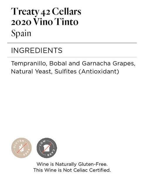 Treaty 42 Cellars 2020 Vino Tinto Spain