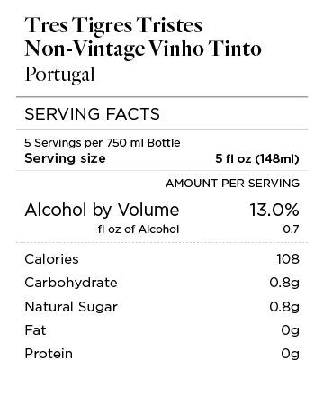Tres Tigres Tristes NV Vinho Tinto, Portugal 