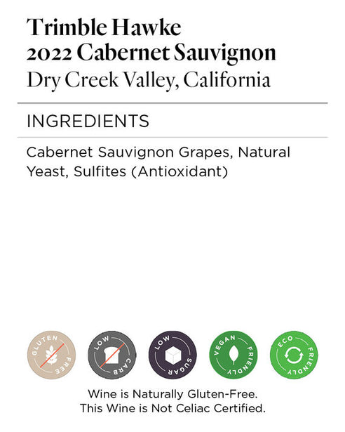 Trimble Hawke 2022 Cabernet Sauvignon Dry Creek Valley, California