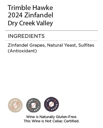 Trimble Hawk 2024 Zinfandel serving facts