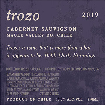 Trozo 2019 Cabernet Sauvignon Maule Valley DO, Chile