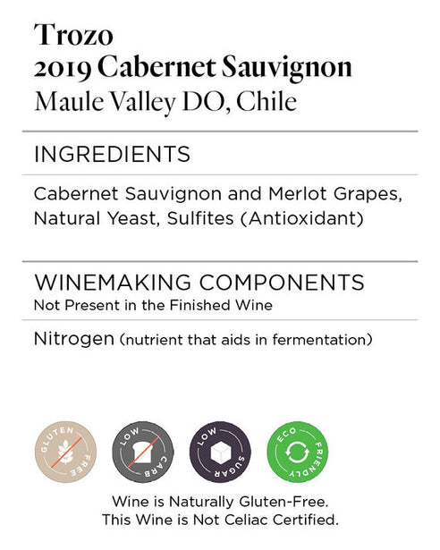 Trozo 2019 Cabernet Sauvignon Maule Valley DO, Chile