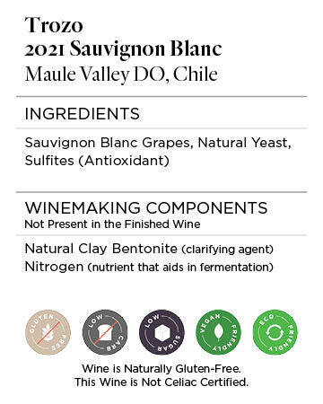 Trozo 2021 Sauvignon Blanc Maule Valley DO, Chile