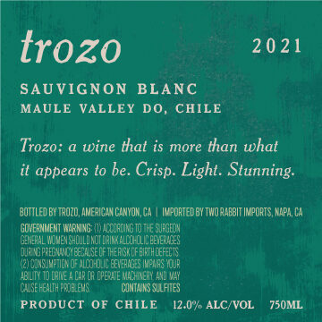 Trozo 2021 Sauvignon Blanc Maule Valley DO, Chile