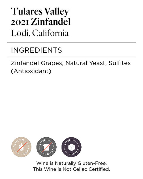 Tulares Valley 2021 Zinfandel Lodi, California