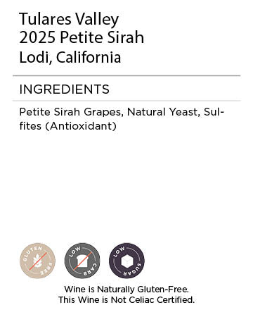 Tulares Valley Petite Sirah Serving Facts