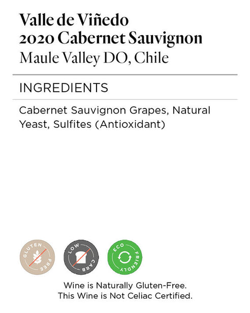 Valle de Viñedo 2020 Cabernet Sauvignon Maule Valley DO, Chile