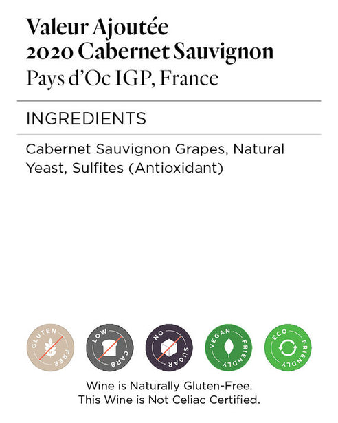 Valeur Ajoutée 2020 Cabernet Sauvignon Pays d'Oc IGP, France