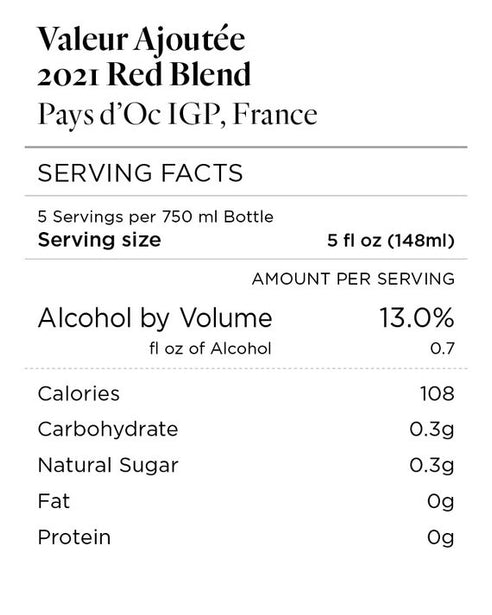 Valeur Ajoutée 2021 Red Blend Pays d'Oc IGP, France