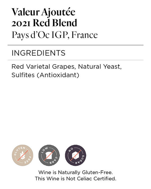 Valeur Ajoutée 2021 Red Blend Pays d'Oc IGP, France