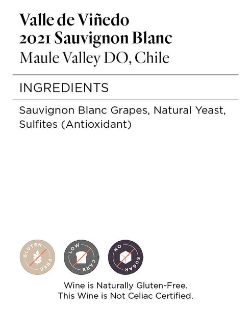 Valle de Viñedo 2021 Sauvignon Blanc Maule Valley DO, Chile