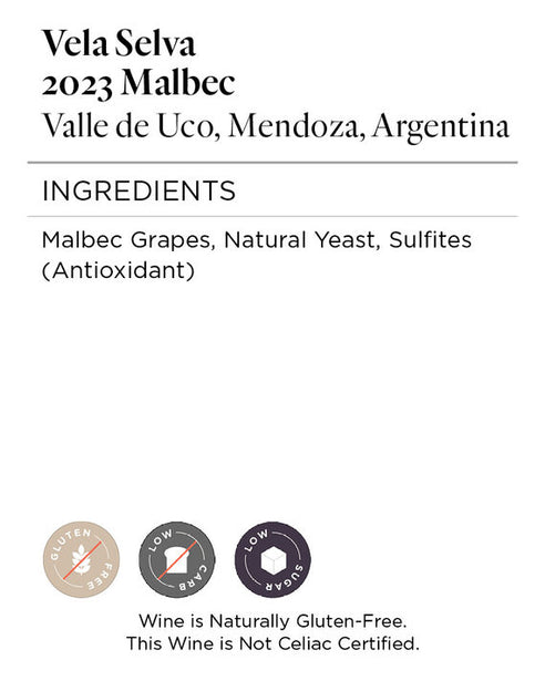 Vela Selva 2023 Malbec Valle de Uco, Mendoza, Argentina