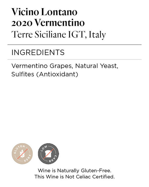 Vicino Lontano 2020 Vermentino Terre Siciliane IGT, Italy