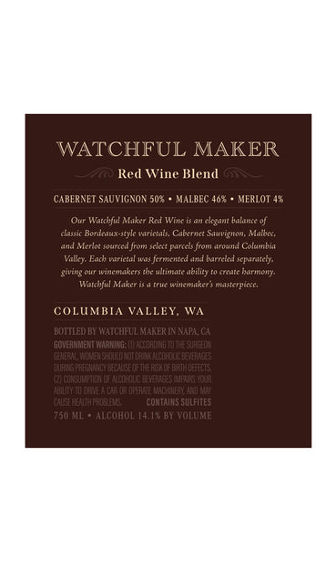 Watchful Maker 2018 Bold Red Wine Columbia Valley, Washington