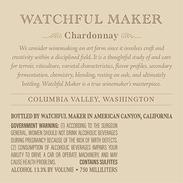 Watchful Maker 2019 Chardonnay Columbia Valley, Washington
