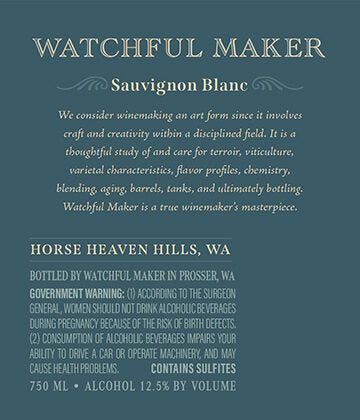 Watchful Maker 2020 Sauvignon Blanc Horse Heaven Hills, Washington