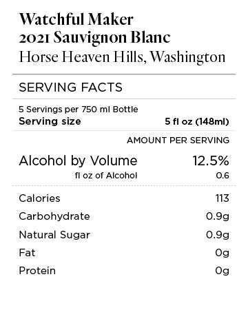 Watchful Maker 2021 Sauvignon Blanc Horse Heaven Hills, Washington