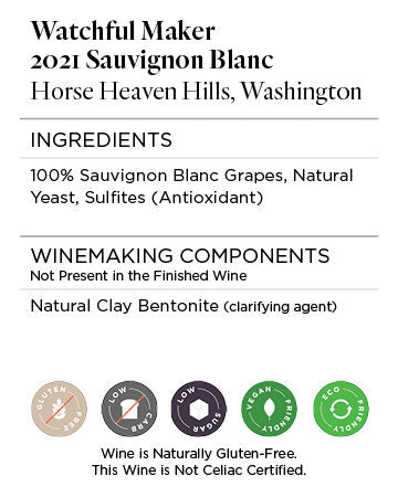 Watchful Maker 2021 Sauvignon Blanc Horse Heaven Hills, Washington