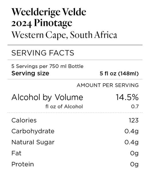 Weelderige Velde 2024 Pinotage Western Cape, South Africa