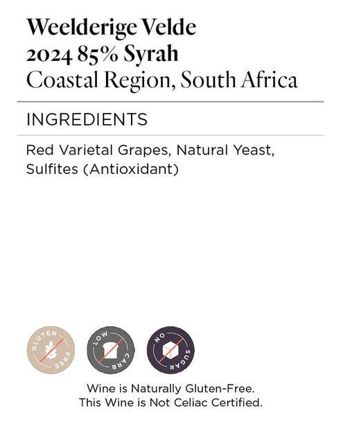 Weelderige Velde 2024 Syrah Coastal Region, South Africa
